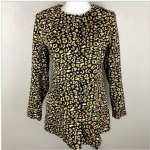 Who What Wear Cheetah Animal Print Coat Jacket